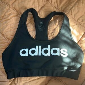 Adidas Black Sports Bra Light Support Performance